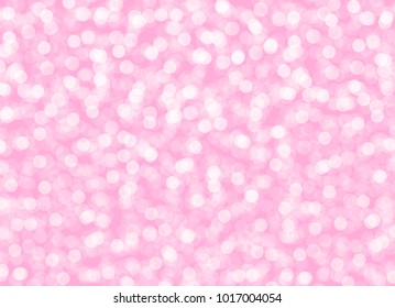 Abstract pink bokeh background with circle lights. Vector holiday illustration