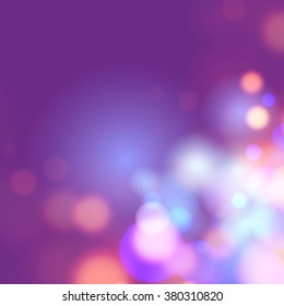 Abstract pink bokeh background. Vector illustration