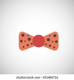 abstract pink bow on white background.