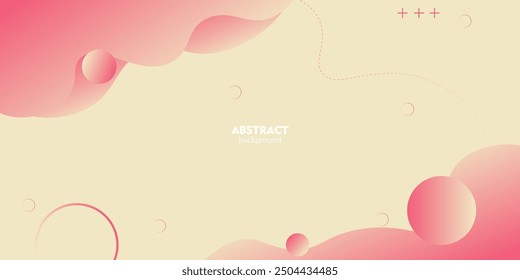 Fondo de ilustración de gradiente de color rosa y marrón Abstractas con patrón simple de onda y curva punteada. Diseño de moda. Vector Eps10