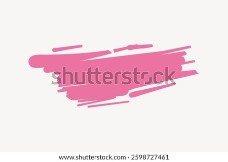 Abstract pink brush strokes on a white background. Pink brush strokes create a dynamic, artistic feel. Pink strokes add a vibrant, modern touch. Vector element.