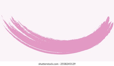 Abstract pink brushstroke on a white background