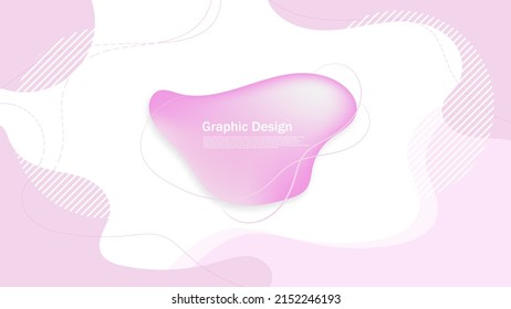 burbuja rosa abstracta con marco rosa y gráfico de texto blanco