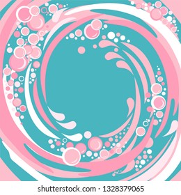 Abstract pink bubbles background. Water Splash. Vector Illustration