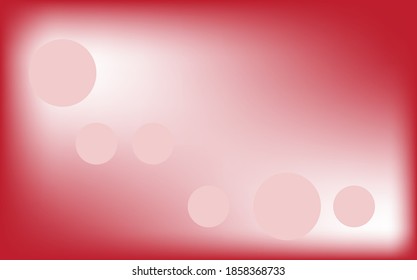 Burbujas rosas abstractas, aisladas en el fondo rojo, vector, eps 10