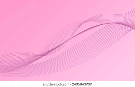 abstract pink business lines wave curves on gradient background
