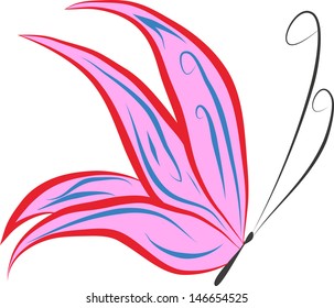 abstract pink butterfly