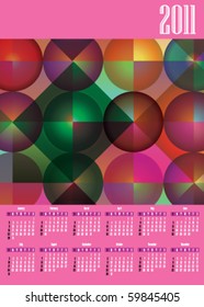 Abstract pink calendar 2011
