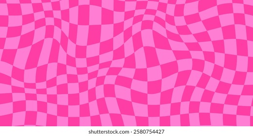 Abstract pink checkered background. Vintage and trendy design