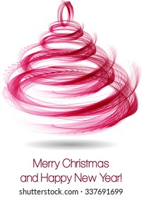 Abstract pink Christmas tree