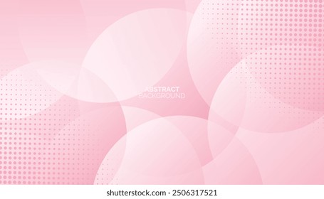 Abstractas fondo de círculo rosa con punto de semitono. Moderno simple vibrante superposición de Formas geométricas textura diseño creativo. Traje para el cartel, folleto, volante, cubierta, Anuncio, presentación