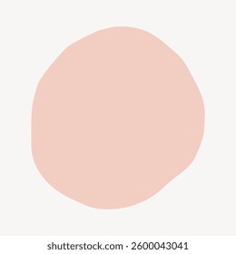 Abstract pink circle on a white background. Simple pink shape, minimalist pink design. Pink circle art, abstract element. Modern circle illustration. Background vector.