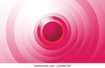 Resumen de fondo abstracto de la línea de onda de círculo rosa. Ilustración vectorial