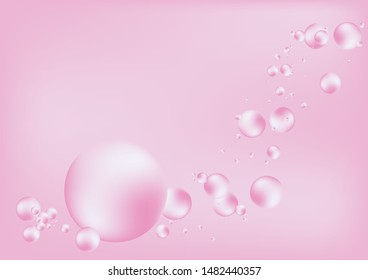 Abstract Pink color bubble Background and Wallpaper, Vector