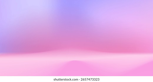 Fundo de estúdio de gradiente de cor rosa abstrato para apresentação do produto. Quarto vazio com sombras de janela. Quarto roxo 3d com espaço para cópia. Tela de fundo borrada