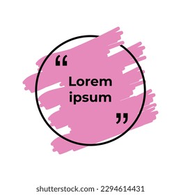 Abstract pink color splash with a circle vector shape