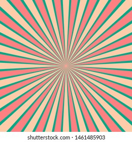 abstract pink color sunburst pattern as ray light vintage background. vector illustration