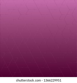 Abstract pink color triangle and hexagon shapes on background, vector illustration