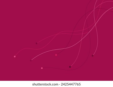 Abstract pink color vector circuit board connection background design.