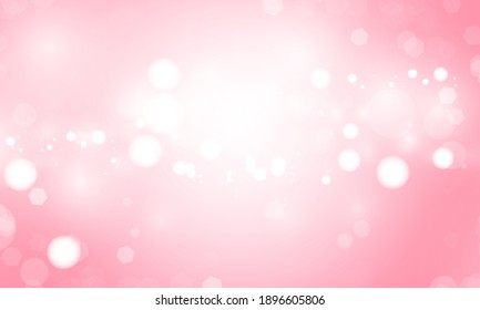 Abstract pink colorful bokeh light background for wedding vector magic holiday poster design 