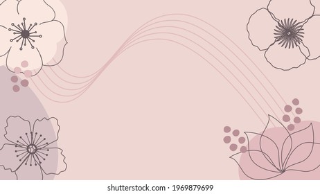 Abstract pink colour floral background