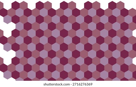 Abstractas patrón de borde sin fisuras de color rosa con panal. Diseño lindo del marco de la apicultura aislado en el fondo blanco. Ilustración vectorial
