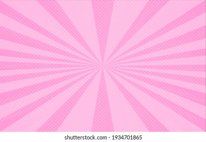 Abstract Pink Comic Halftone Background.