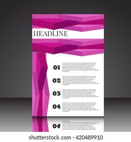 Abstract  pink composition  brochure background white lines  web eps10 vector illustration