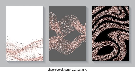 Abstract pink confetti powder scatter texture. Triangle square circle star elements flying. Holiday decor. Glittering crumb particles dust confetti. Birthday decoration spark spatter