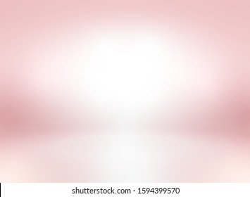 Abstract pink coral gradient background empty space studio room for display product ad website.