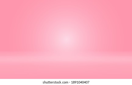 Abstract pink coral gradient background empty space studio room for display product ad website vector design