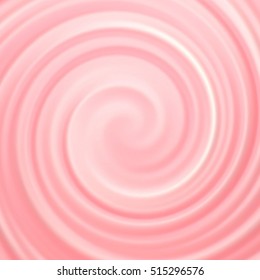 Abstract pink cream swirl background.