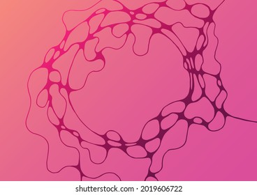 Abstract pink crimson Mother's Day fluid waves vector background. Women's Day greeting card on wedding invitation backdrop with curve lines in magenta pink rose scarlet colors. Vivid cosmetics pattern