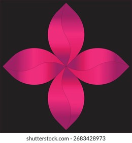 Abstractas Rosa Cruz Flower_Futuristic Gradient Flower Design
