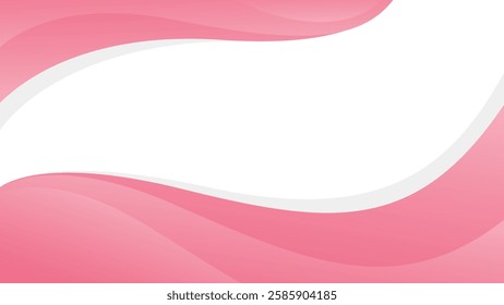 Abstract pink curve background with wave shapes. Pink and white beauty dynamic wallpaper. Template banner background for beauty products, sales, ads, events, web, and pages