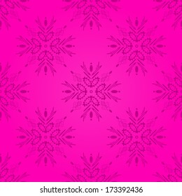 Abstract Pink Damask Seamless Pattern. Ornament Vintage Background