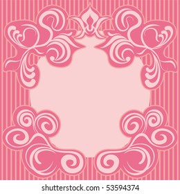 Abstract pink decoration frame