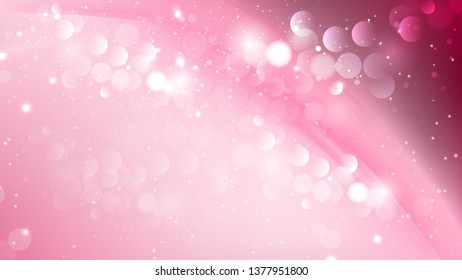 Abstract Pink Defocused Lights Background Vector