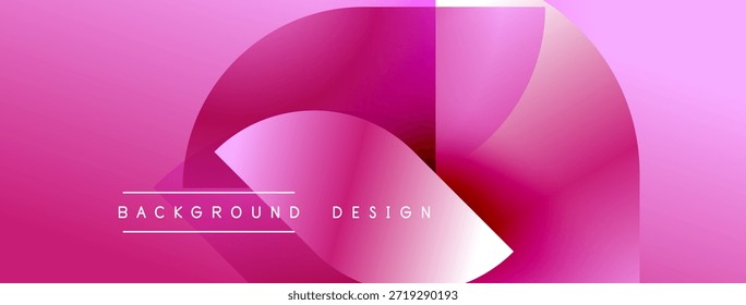 Abstract pink design features overlapping circles, gradients. Modern aesthetic, suitable for backgrounds, presentations. Simple, clean composition.