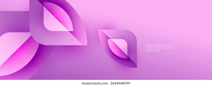 Abstract pink design. Flowing shapes create modern background. Gradient colors offer visual interest, simple yet elegant.