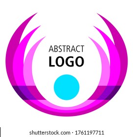 Abstract pink design logo in vector quality.