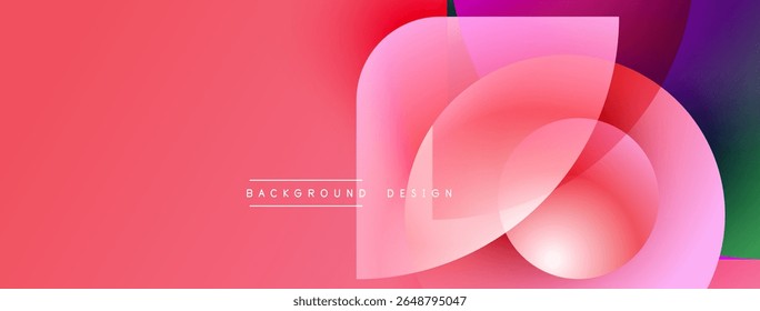 Abstract pink design. Overlapping layers create dynamic visual effect. Gradient colors, modern aesthetic. Simple background element.