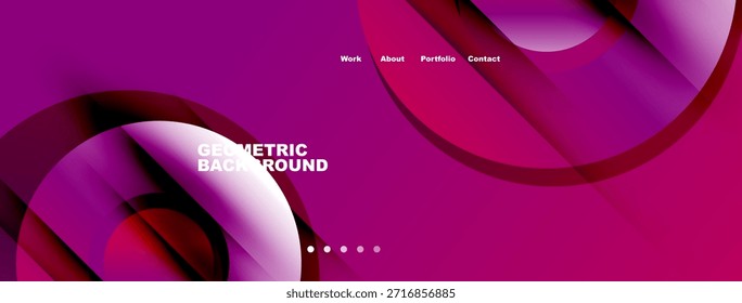 Abstractas diseño rosa. Las Formas superpuestas crean un efecto visual dinámico. Los Elementos de texto presentan las secciones superior e inferior. Moderna y elegante presentación.
