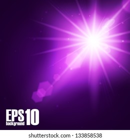 Abstract pink disco background with burst illustration.