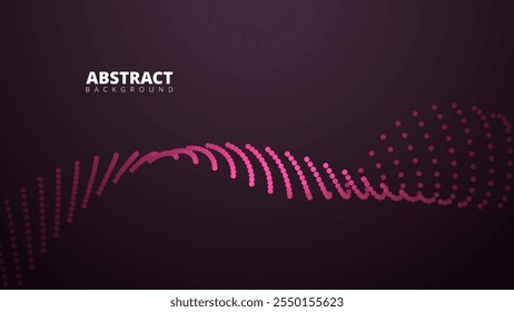 Abstract Pink Dots Curve Design Background. suitable for web design, digital art, and modern graphic projects.