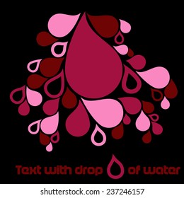 Abstract pink drops