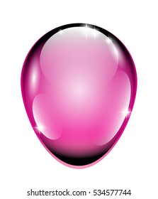 Abstract pink egg-shaped background, with space for your text. Vector illustration, on transparent background