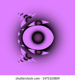 Abstract pink eye for background