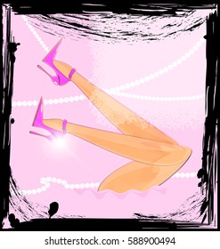abstract pink and feet