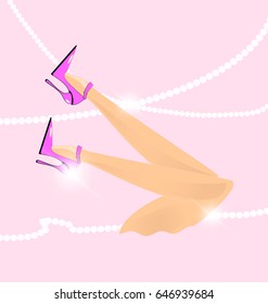 abstract pink feet